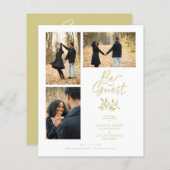 3写真予算金ゴールド効ファンシー果結婚ブランチ (正面/裏面)