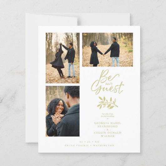 3写真予算金ゴールド効ファンシー果結婚ブランチ (正面)