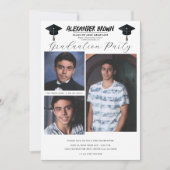 3写真写真モダンミニマル卒業BBQ 招待状 (正面)