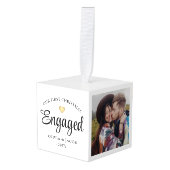 3写真初めてのクリスマススエレガントト キューブオーナメント (正面アングル)