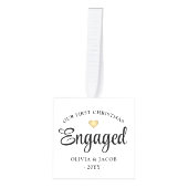 3写真初めてのクリスマススエレガントト キューブオーナメント (正面)