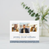 3写真卒業モダンパーティー招待状 案内ポストカード (スタンド正面)