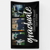 3写真卒業 – モダン大学院スクリプトブラック 横断幕 (縦)