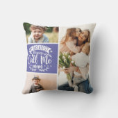 3写真家族のコラージュ母は母の日の日 クッション (裏面)