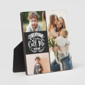 3写真家族コラージュ母の子守ママ日 フォトプラーク (正面)