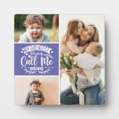 3写真家族コラージュ母の子守ママ日 フォトプラーク (正面)