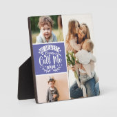 3写真家族コラージュ母の子守ママ日 フォトプラーク (正面)