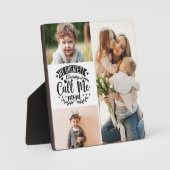 3写真家族コラージュ母の子守ママ日 フォトプラーク (正面)