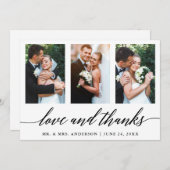 3写真書道の愛と感謝していの結婚2018 サンキューカード (正面/裏面)