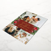 3写真植物学エレガントメリークリスマス金ゴールド 箔シーズンカード (回転した状態)