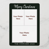 3写真植物風景魅惑の冬の庭 箔シーズンカード (裏面)