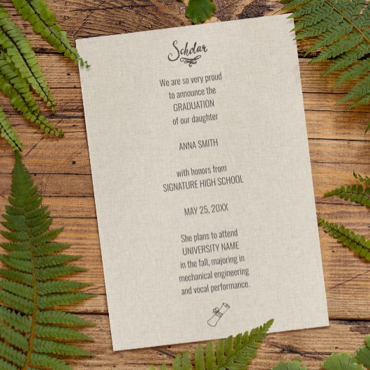 3写真素朴コラージュ卒業発表 案内状