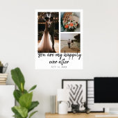 3写真結婚記念日コラージュ引用文 ポスター (ホームオフィス)