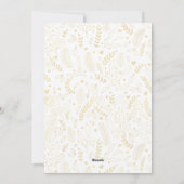 3写真金ゴールド&緑の植物学メリークリスマス シーズンカード (裏面)