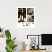 3写真1周年記念結婚コラージュ引用文 ポスター (ホームオフィス)