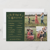 3写真12おもしろい日コロナモダン金ゴールド緑 シーズンカード (正面)