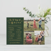 3写真12おもしろい日コロナモダン金ゴールド緑 シーズンカード (スタンド正面)