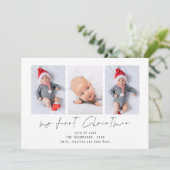 3写真2026カレンダーベビー1stクリスマス シーズンカード (スタンド正面)