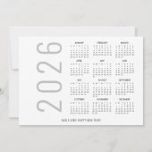 3写真2026カレンダーベビー1stクリスマス シーズンカード (裏面)