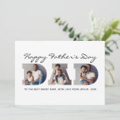 3写真「パパ」切り出しパーソナライズされた父の日 シーズンカード (スタンド正面)