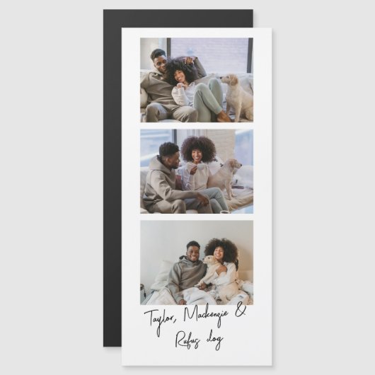 3写真・手書き文字スタイル パーソナライズされた (正面/裏面)