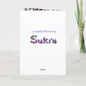 3写真Red Loveハートノートクラシック千鳥格子の シーズンカード (裏面)