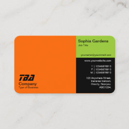 3分 – オレンジ、火星の緑と黒 名刺