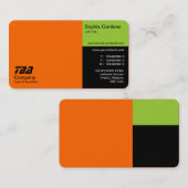 3分 – オレンジ、火星の緑と黒 名刺 (正面/裏面)