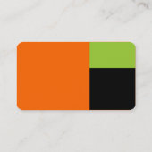 3分 – オレンジ、火星の緑と黒 名刺 (裏面)