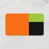 3分 – オレンジ、火星の緑と黒 名刺 (裏面)