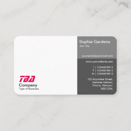 3分 – グレーの色合いの白（クリーム） 名刺