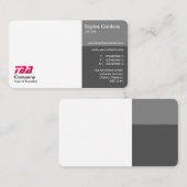 3分 – グレーの色合いの白（クリーム） 名刺 (正面/裏面)