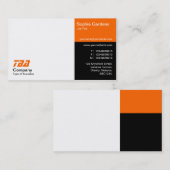 3分 – 白、オレンジ、黒 名刺 (正面/裏面)