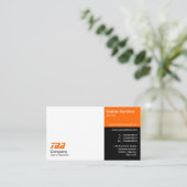 3分 – 白、オレンジ、黒 名刺 (スタンド正面)