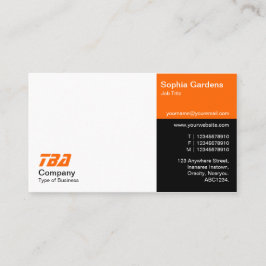 3分 – 白、オレンジ、黒 名刺