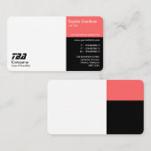 3分 – 白、トロピカルピンク、黒 名刺 (正面/裏面)