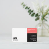 3分 – 白、トロピカルピンク、黒 名刺 (スタンド正面)