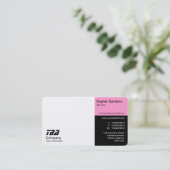 3分 – 白、ピンク、黒 名刺 (スタンド正面)