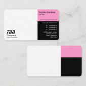 3分 – 白、ピンク、黒 名刺 (正面/裏面)