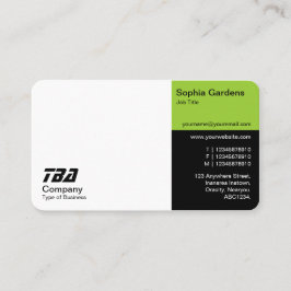 3分 – 白、火星の緑と黒 名刺