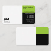 3分 – 白、火星の緑と黒 名刺 (正面/裏面)