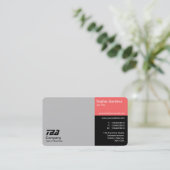 3分 – Ltグレー、トロピカルピンク、ブラック 名刺 (スタンド正面)