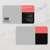 3分 – Ltグレー、トロピカルピンク、ブラック 名刺 (正面/裏面)