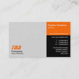 3分 – Lt Gray、Orange、Black 名刺