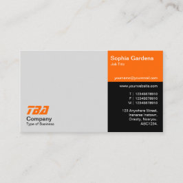 3分 – Lt Gray、Orange、Black 名刺