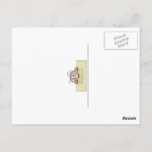 3列のゴムアヒル ポストカード (裏面)