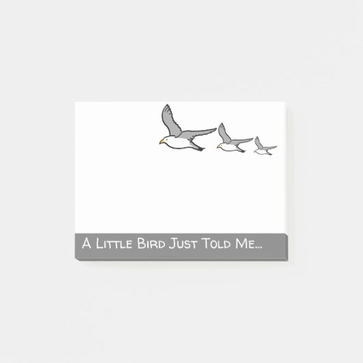 3列飛んでいるに並ぶ。バーダー ポストイット (正面)