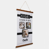 3動物ペットのフォトコラージュ灰色の黒 吊り下げ型タペストリー (傾斜あり)