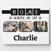 3動物ペット写真白黒 フォトプラーク (正面)