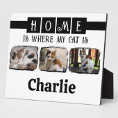 3動物ペット写真白黒 フォトプラーク (側面)